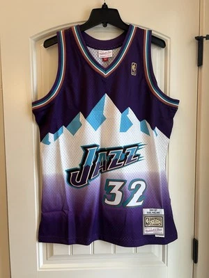 Mitchell and Ness Utah Jazz Jersey Mens L Karl Malone Swingman NBA Basketball - Image 1 of 4