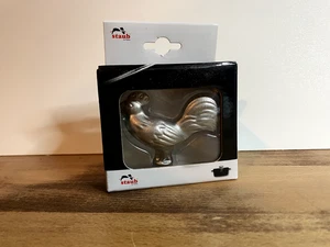 NEW* Staub Cocotte Cast Stainless Steel Rooster Decorative Knob for Pot Lid - Picture 1 of 3