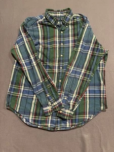 Polo Ralph Lauren XL Verde Abotonado A Cuadros Manga Larga Camisa Rojo Poni - Imagen 1 de 8