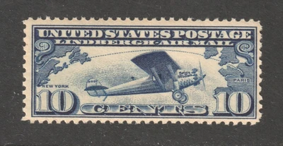 Scott # C10, MNH, F, 10¢ Spirit of St. Louis, Lindbergh's 1927 Trans-Atlantic - Image 1 of 2