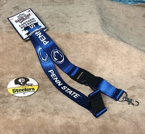Penn State New Lanyard Key Ring Game Day Outfitters ++Free Vintage Steelers Pin - Picture 1 of 6