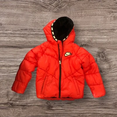 Nike Little Kids' Puffer Coat Chili Red Girls Size 3T 2-3 YRS 26H880-ROB - Image 1 of 4