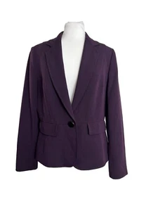 Jones Studio Separates Womens Size 8 Purple Blazer Jacket Lined Career - Picture 1 of 9