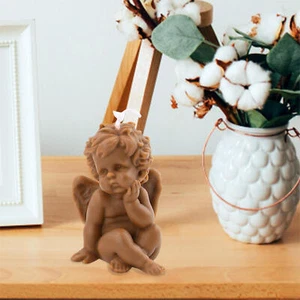Silicone Soap Molds Little Angel Candle Mold Chocolate Fondant Cake Topper DIY - Picture 1 of 6
