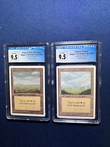 MTG Unlimited Set of 2 Plains Art Versions CGC 9.5 (Blue Label 10) GEM MINT 1993 - Picture 1 of 5