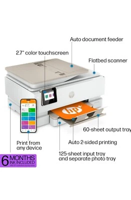 HP Inspire 7958e Inkjet Color All-In-One Printer - 327A7A#1H3/#7958e - Image 1 of 4