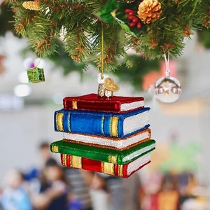 Book Lover Fun Reading Christmas Book Acrylic Ornament Xmas Hangs Gift  - Picture 1 of 7