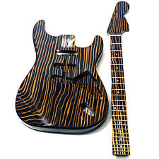 Musoo brand electric guitar kit zebra wood