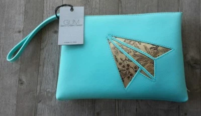 Muñequera clutch Gianni Chiarini Italia GUM - Turquesa - NUEVA Foto 1 de 2