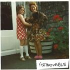 Vintage Photograph Lady Teenage Girl Jazzy Dresses White Socks Two Dogs 1960's