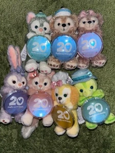 7 Set Tokyo DisneySea Duffy 20th Anniversary Plush Badge Complete Japan Limited - Picture 1 of 8