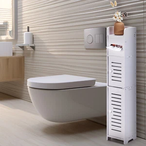 Badezimmerregal Badezimmerschrank Badschrank Toilettenpapierhalter Freistehender - Bild 1 von 7