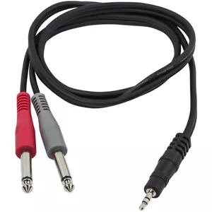 Monoprice 1/8" TRS Male to Two 1/4" TS Male Cable, 3 Feet (601040) - Picture 1 of 5