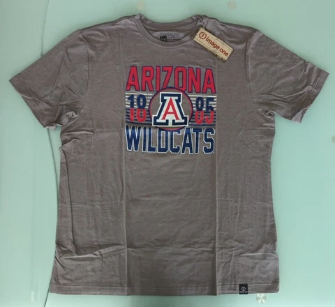 Image One NCAA Arizona Wildcats Mens SS T-Shirt Sz 2XL Gray NWT Cover