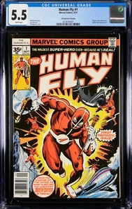 Human Fly #1 CGC 5.5 (Sep 1977, Marvel) 35 Cent Price Variant, Spider-Man app. - Picture 1 of 2