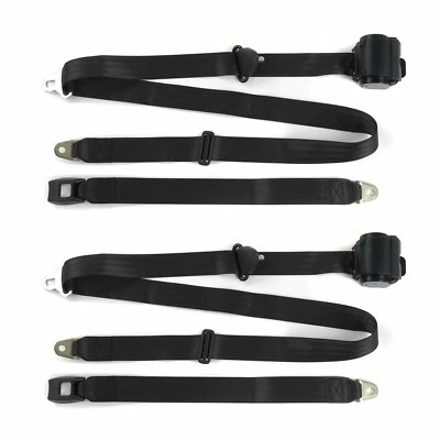 Ford Fairlane 1960 - 1961 Standard 3pt BK Retract Bucket Seat Belt Kit-2 Belts - Image 1 of 2