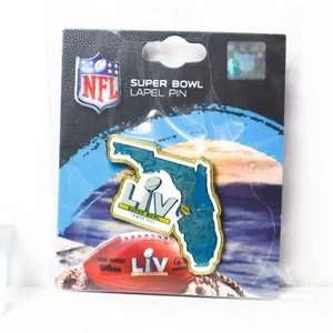 NFL Licenced Super Bowl 55 LV Florida Lapel Pin Sealed in package NOS - Bild 1 von 4