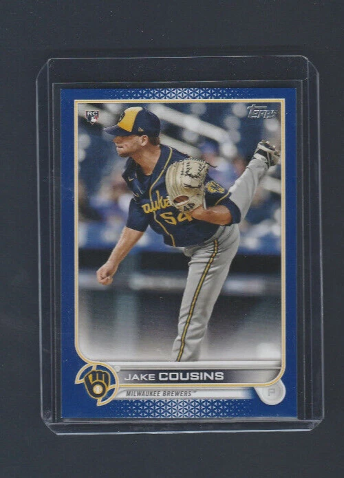 2022 Topps Series 1 Baseball Royal Blue # 20 Jake Cousins Rookie Card RC - Image 1 of 1