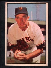 1953 Bowman Color #76 Jim Hearn NY Giants G/VG Good/Very Good 