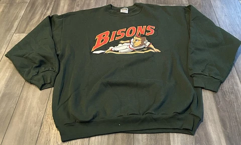 Vintage Buffalo Bisons Crewneck Sweatshirt. Unisex XL. RARE Clean Cover