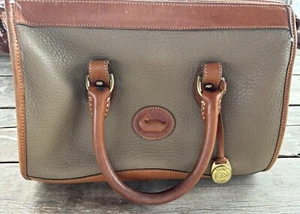 Vintage Dooney Bourke All Weather Handled Satchel Pebbled Leather Made In USA - Picture 1 of 19