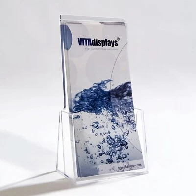 VITADISPLAYS® DIN Lang (DL) Tisch-Prospektständer, Flyerständer, transparent - VITAdisplays