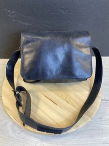 TUSCAN'S Black Italian Leather Crossbody Shoulder Bag Shoulder Purse Handbag - Picture 1 of 10