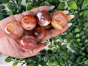 Sfera di corniola - Palla di cristallo di corniola di alta qualità - UNICA corniola - Foto 1 di 10