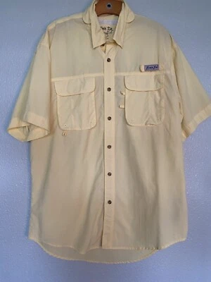 Camisa de pesca Bimini Bay Outfitters para hombre ventilada amarilla exterior nailon talla grande Foto 1 de 4