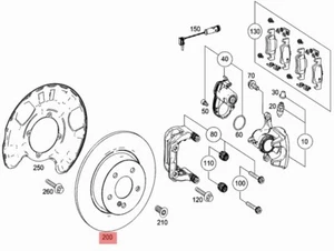 MERCEDES W166 ML X166 GLE DISCO FRENO VENTILATO POSTERIORE OEM A1664230412 - Foto 1 di 14