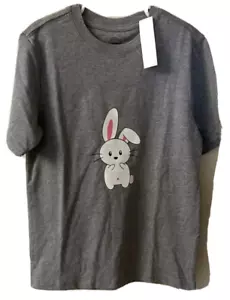 T-shirt bambina coniglio coniglio t-shirt taglia M 8 COLORE GRIGIO camicia da caccia nuova - Foto 1 di 4