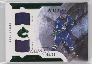 2011 Artifacts Horizontal Variation Emerald Jersey/Patch /35 Ryan Kesler Patch