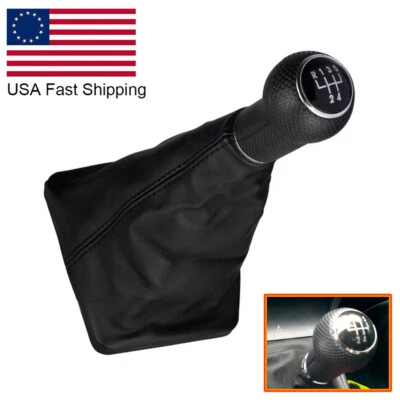 5 Speed Gear Shift Knob Lever Shifter Boot For Volkswagen Jetta 2002-2012 - Image 1 of 4