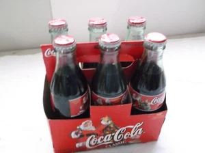 Weihnachten Coca Cola 1998 Sixpack Limited Edition ungeöffnet mit Papierbehälter - Bild 1 von 4