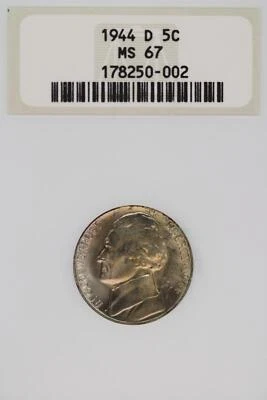 1944 D Jefferson Silver Nickel NGC MS67 OG holder *DoubleJCoins* JL1100-161 - Image 1 of 2