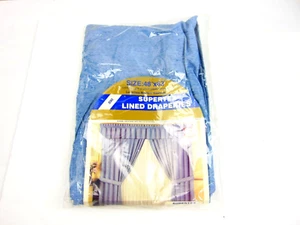 Cortinas forradas azules Supertex vintage 48 x 63 - Imagen 1 de 11