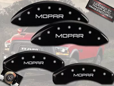 Dodge Ram 3500 2011-2018 delantero + trasero negro MGP cubierta de pinza de disco de freno "Mopar" Foto 1 de 4