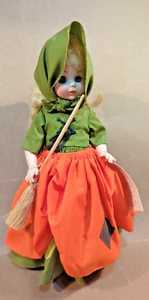 VINTAGE 1965 Madame Alexander DOLL Poor Cinderella 14” Halloween Witch W Broom - Picture 1 of 11