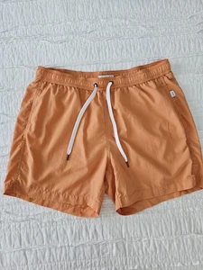 Onia The Charles Swim Trunks Men's Size XL Orange Liner Zip Pocket 5" Inseam - Picture 1 of 13