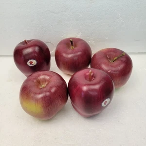 Centro de mesa realista de cinco frutas de manzana roja amarilla decoración hogar cocina - Imagen 1 de 6