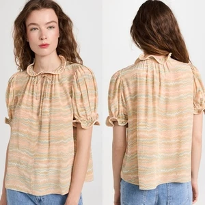 Top Ulla Johnson Corine in seta opale taglia 14 blusa - Foto 1 di 12