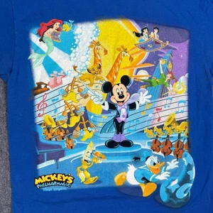 Disney World Mickey's Philharmagic Magic Kingdom Kids T-Shirt Some Discolor - Picture 1 of 7