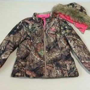Mossy Oak Women's Camo Hooded Insulated Hunting Jacket L 42-44 Break Up Country - Picture 1 of 16