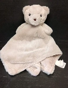 Okie Dokie Baby Lovey Plüsch Teddybär hellgrau Schnuller Sicherheitsdecke - Bild 1 von 8