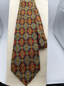 GIVENCHY CORBATA HOMBRE NEGRO CON AZUL ROJO DORADO 4 X 57 - Imagen 1 de 5