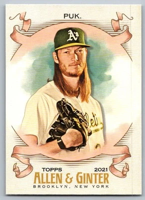 2021 Topps Allen & Ginter A.J. Puk Oakland Athletics #322 - Image 1 of 2