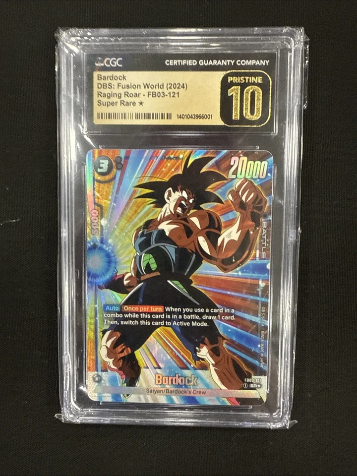 2024 Dragon Ball Super Fusion World Raging Roar Bardock SR CGC Pristine 10 - Image 1 of 1