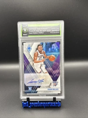 CASON WALLACE - 2023-24 Panini Phoenix ROOKIE AUTO PURPLE /75 Thunder RC Deg 9 - Image 1 of 2