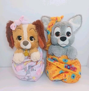 Disney Parks Babys Set Scamp & Lady Plüsch Dame und der Tramp Welpe Babydecke - Bild 1 von 11