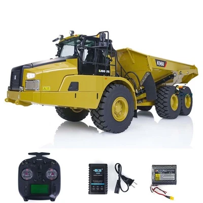 In Stock 1:20 KABOLITE K960 6x6 Metal RC Hydraulic Articulated Truck Dump Lights - Image 1 of 4